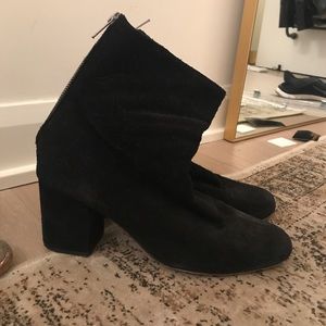 Free People Black Suede Booties